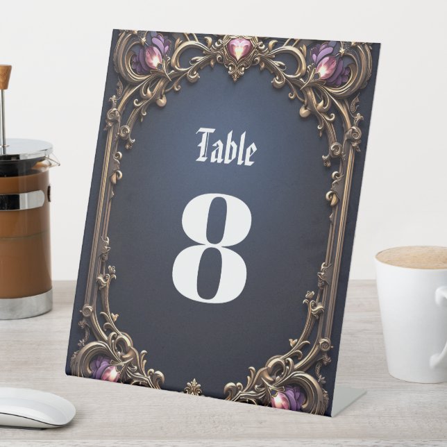 Victorian Gothic Wedding Collection  Pedestal Sign (In SItu)