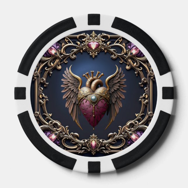 Victorian Gothic Wedding Collection Poker Chips (Front)
