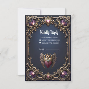 Victorian Gothic Wedding Collection RSVP Card
