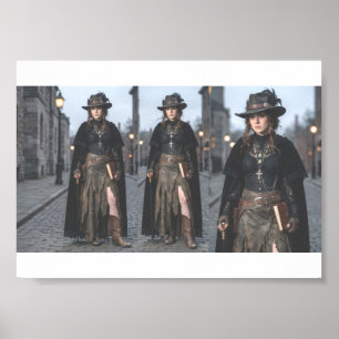 Victorian Gothic Witch Character Poster
