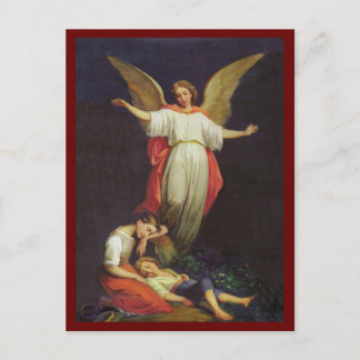 Victorian Guardian Angel Postcard