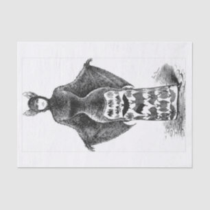 Victorian Halloween costume decoupage Tissue Paper