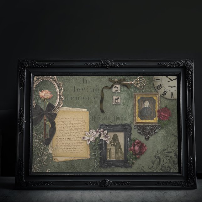 Victorian Halloween Funerary Memorabilia Ephemera Tissue Paper (Creator Uploaded)