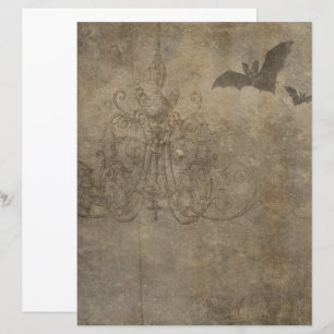 Victorian Halloween Gothic Bat Scrapbook Paper