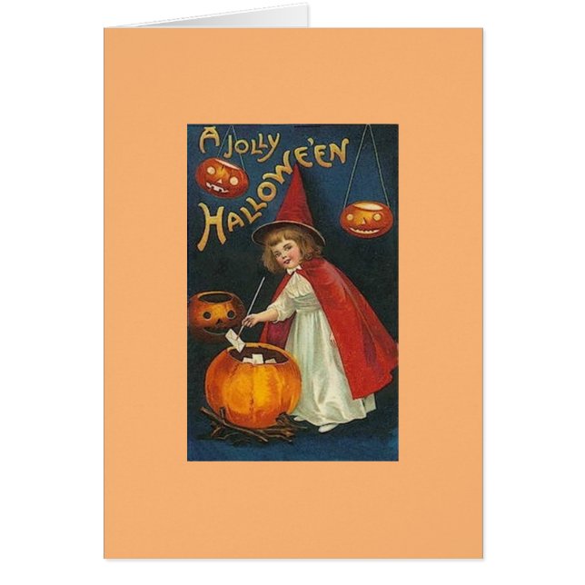Victorian Halloween Greeting Card (Front)