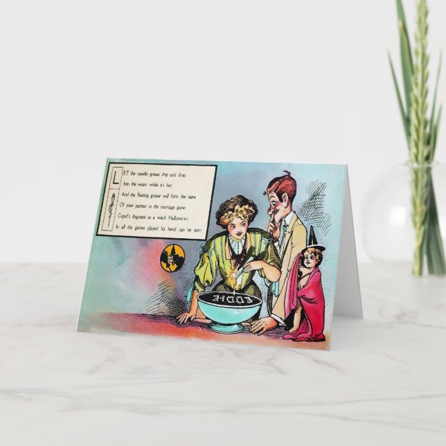 Victorian Halloween Poem 3 Card (Front)