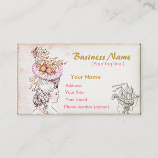 victorian hat Business Card Template