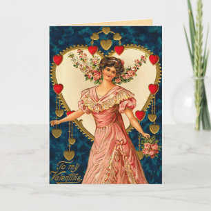 Victorian Heart's Desire Holiday Card
