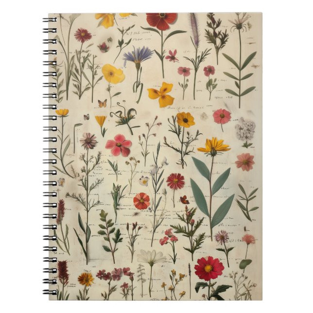 Victorian Herbarium style image Notebook (Front)