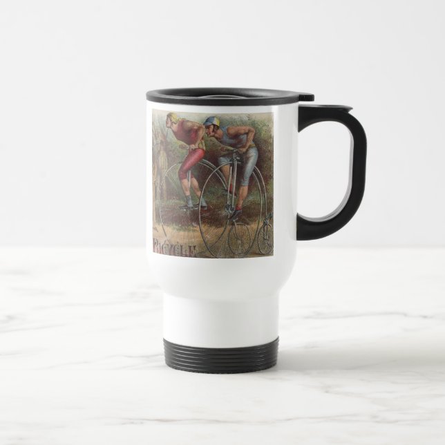 Victorian High Wheel Bicycles Travel Mug (Right)