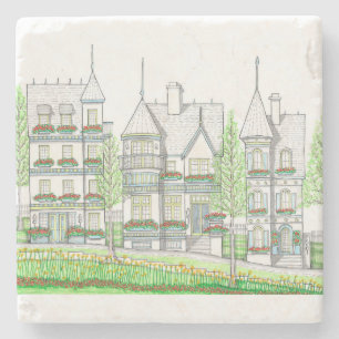 Victorian Home Marble Coaster
