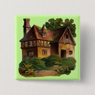 Victorian House 15 Cm Square Badge