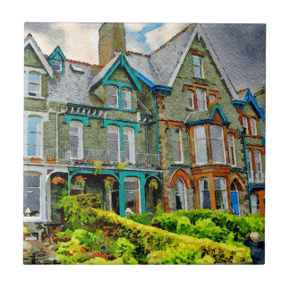 Victorian house in Keswick painted in watercolor Tile