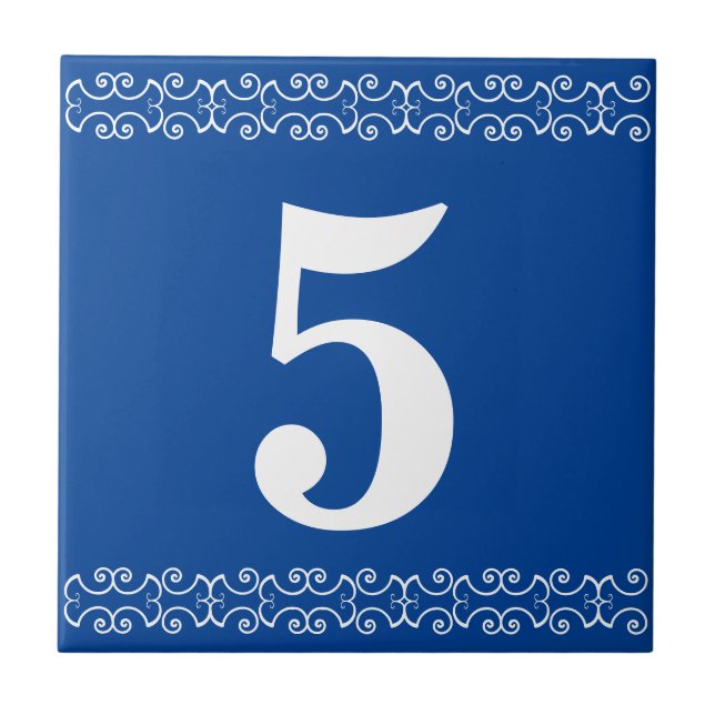 Victorian House Number Tile (Front)