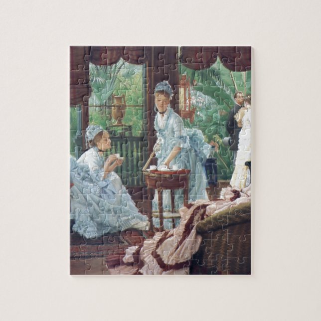 Victorian House Party Tea Fashion Tissot Jigsaw Puzzle (Vertical)