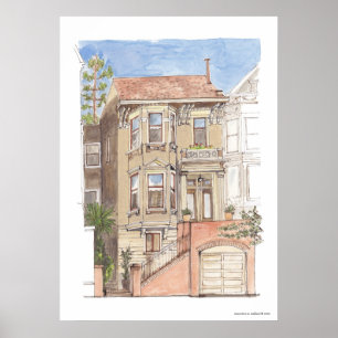 Victorian house poster