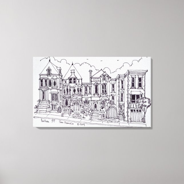 Victorian Houses | San Francisco, California Canvas Print (Front)