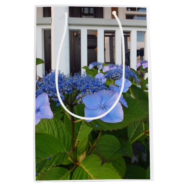 Victorian Hydrangea and Porch - Martha's Vineyard  Medium Gift Bag (Front)