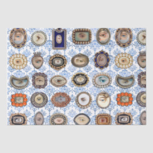 Victorian Inspired Lover's Eyes, original art Tissue Paper