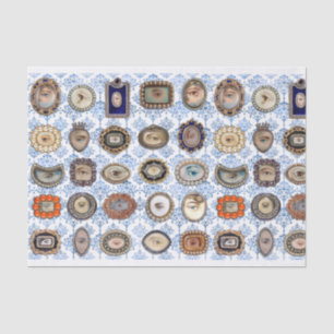 Victorian Inspired Lover's Eyes, original art Tissue Paper