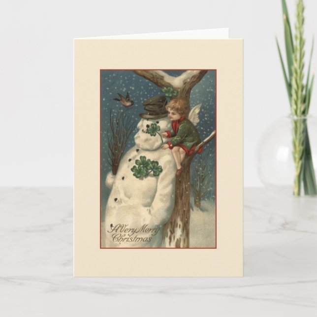 Victorian Irish Christmas Greeting Card (Front)