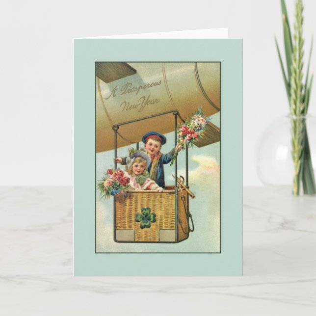 Victorian Irish New Year Greeting Card (Front)