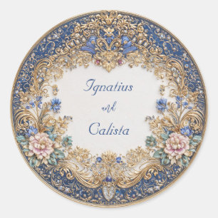 Victorian Jewel Garden Wedding Sticker