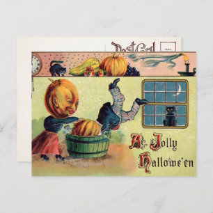 Victorian Jolly Halloween Postcard
