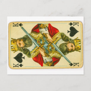Victorian King of Spades Postcard