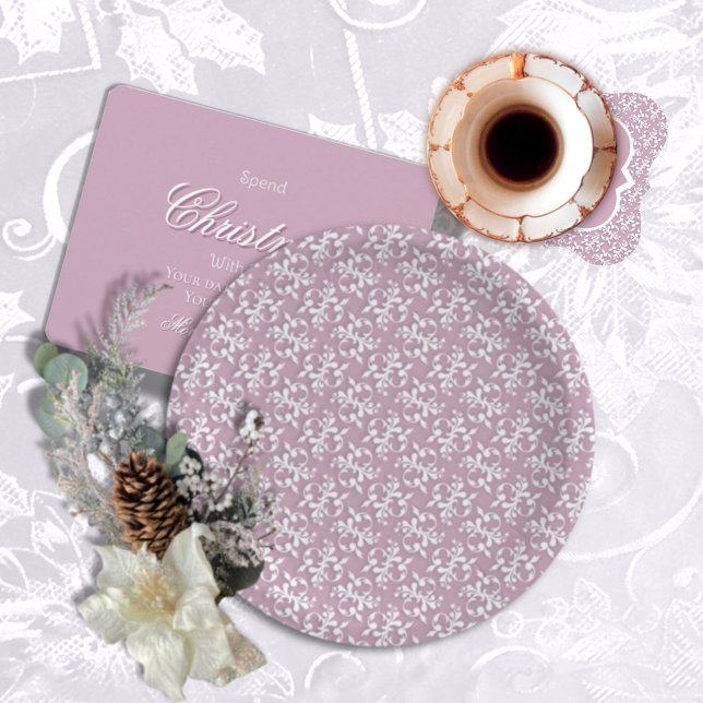 Victorian Lace Pink Paper Plate (Creator Uploaded)