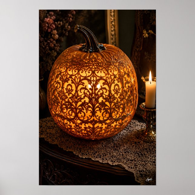 Victorian Lace Pumpkin I. Poster (Front)