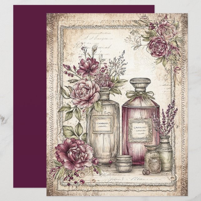 Victorian & Lace Scrapbook Paper  (Front/Back)