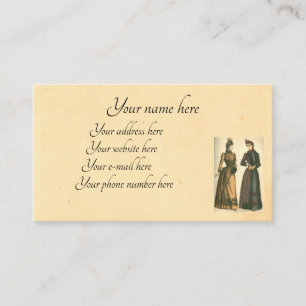 Victorian ladies business card