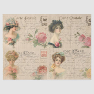 Victorian Ladies Fashion Decoupage Crafts/Wrapping Tissue Paper
