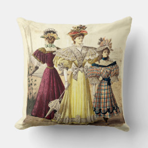 Victorian Ladies Vintage Design Cushion