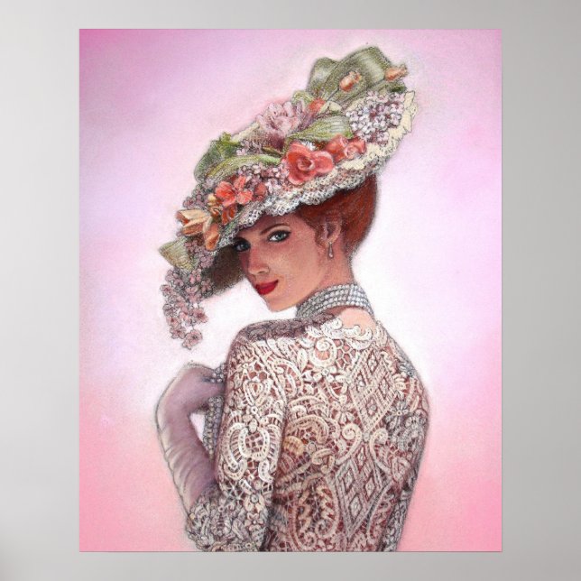 Victorian Lady Decor Portrait Art poster (Front)