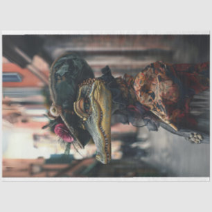 Victorian Lady Gator Decoupage Tissue Paper