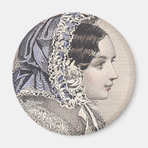 Victorian Lady in a Bonnet by Jules David Magnet