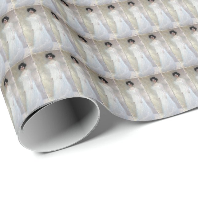 Victorian Lady in White Gustave Klimt Wrapping Paper (Roll Corner)
