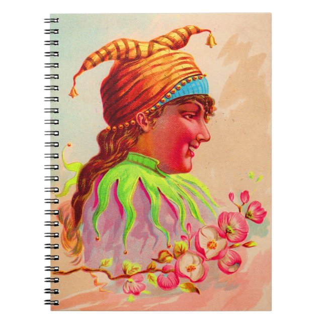 Victorian lady jester notebook (Front)