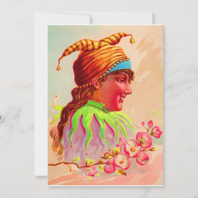 Victorian lady jester print (Front)