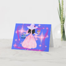 Victorian Lady Thank You So Much Greeting Card