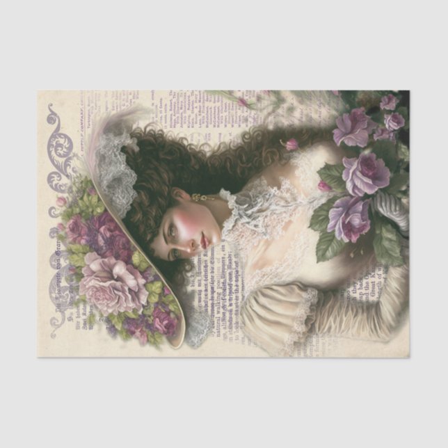 Victorian Lady Tissue Paper (Front)