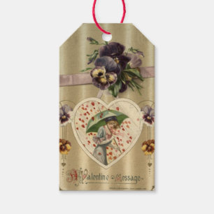 Victorian Lady Vintage Valentine Gift Tags