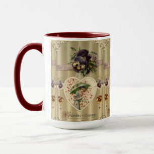 Victorian Lady Vintage Valentine's Day Mug