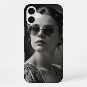 Victorian Lady with Sunglasses Art iPhone 16 Plus Case