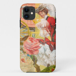 Victorian Lady Woman Elegant Rich Red Illustration Case-Mate iPhone Case