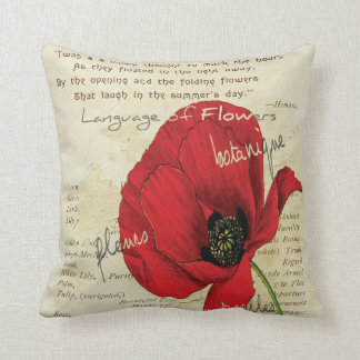 Victorian Language of Flowers Cushion