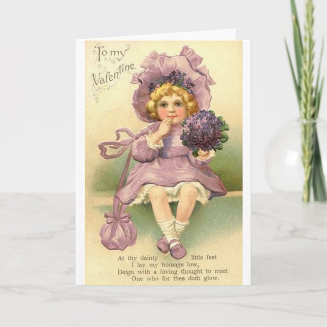 Victorian Lilacs Valentine's Day Card (Front)