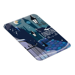 Victorian London cartoon Magnet